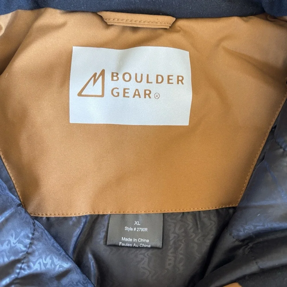 Boulder Gear Mens Incline Insulated Ski Jacket XL Brown Mustard
